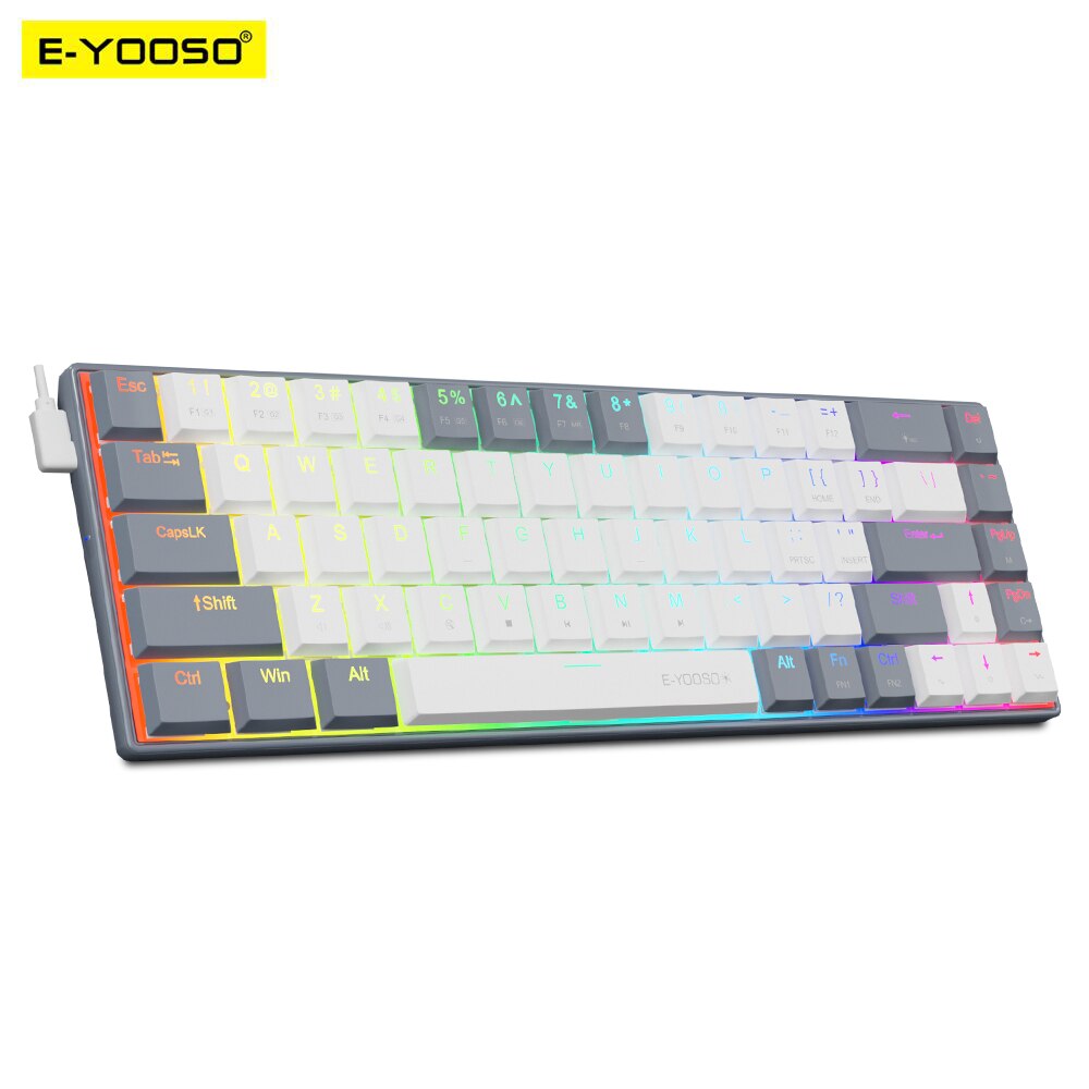 Gaming Keyboard Mobile - E-YOOSO RGB 미니 슬림 USB 유선