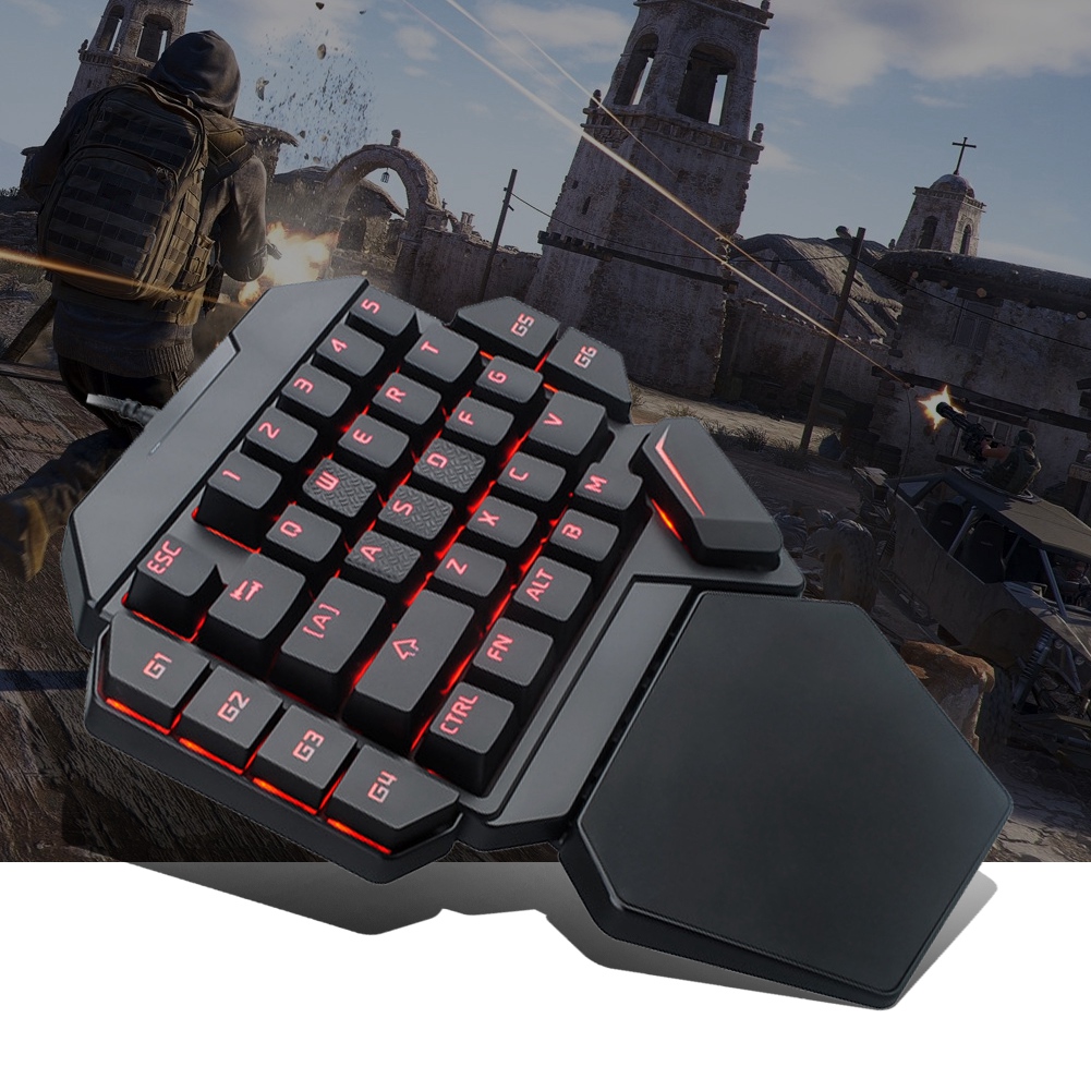 Gaming Keyboard Half - 블랙라이트 키보드 한 손으로 키보드 매크로