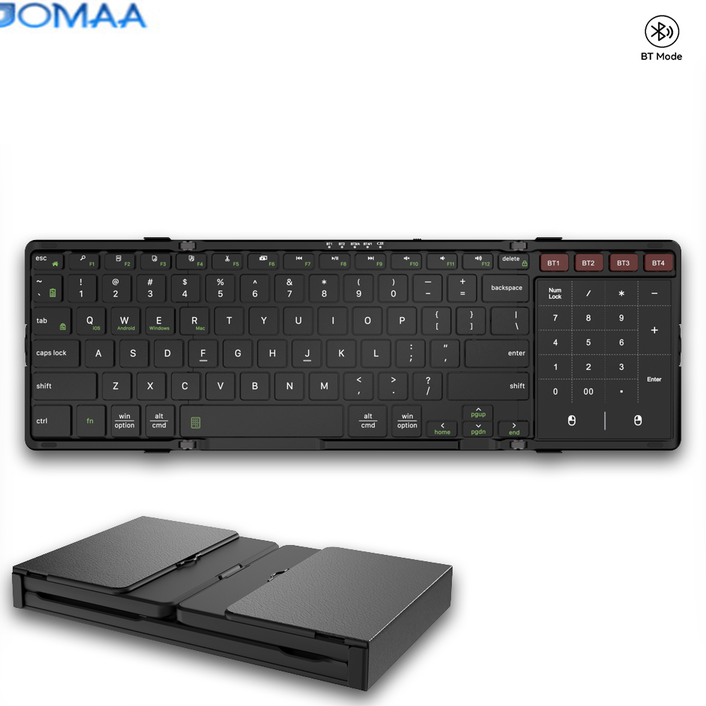 Gaming Keyboard Budget - JOMAA 접이식 블루투스 키보드(터치패드 및 숫자