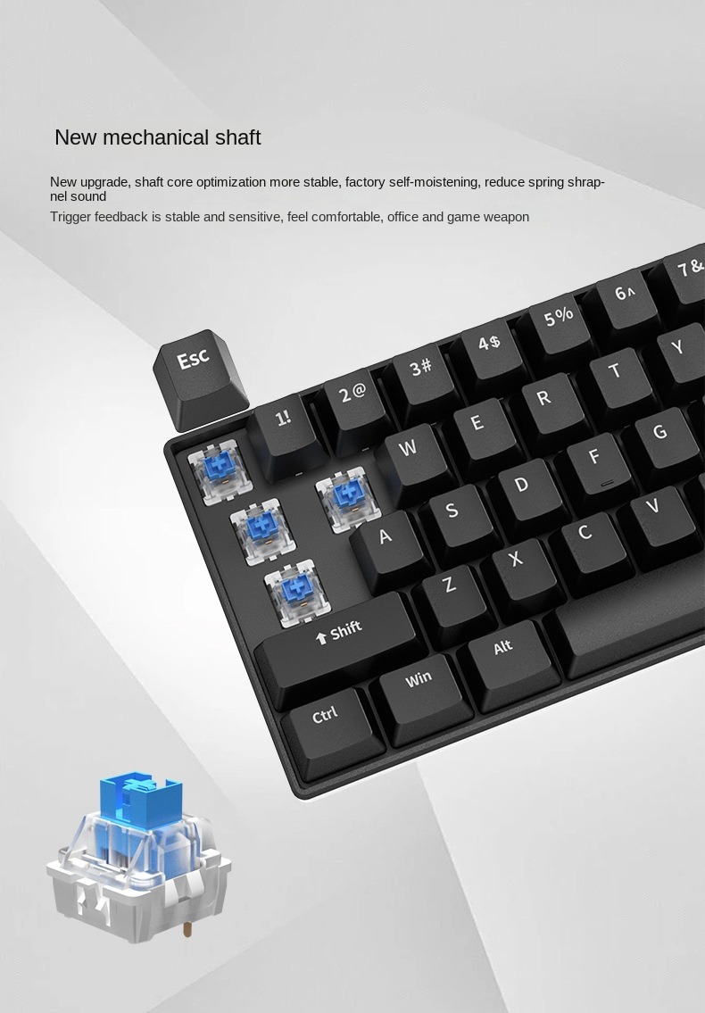 게이밍 키보드 화이트 기계식 게임 USB 키보드 60% - Gaming Keyboard Budget 리뷰 및 가격