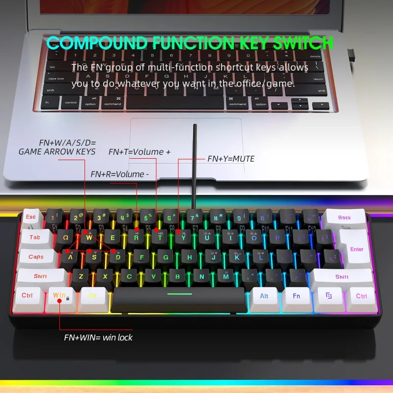 키보드 및 마우스 60% 컴퓨터 게임용 콤보 키트 PC - Gaming Keyboard Mobile 리뷰 및 가격