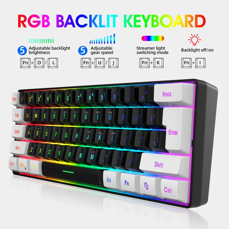 키보드 및 마우스 60% 컴퓨터 게임용 콤보 키트 PC - Gaming Keyboard Mobile 리뷰 및 가격
