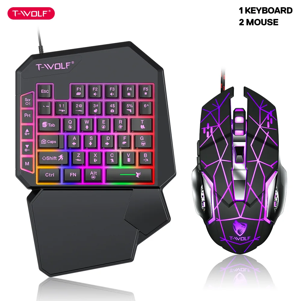 T-WOLF TF900 한 손으로 키보드 왕좌 세트 모 - Gaming Keyboard Mobile 리뷰 및 가격