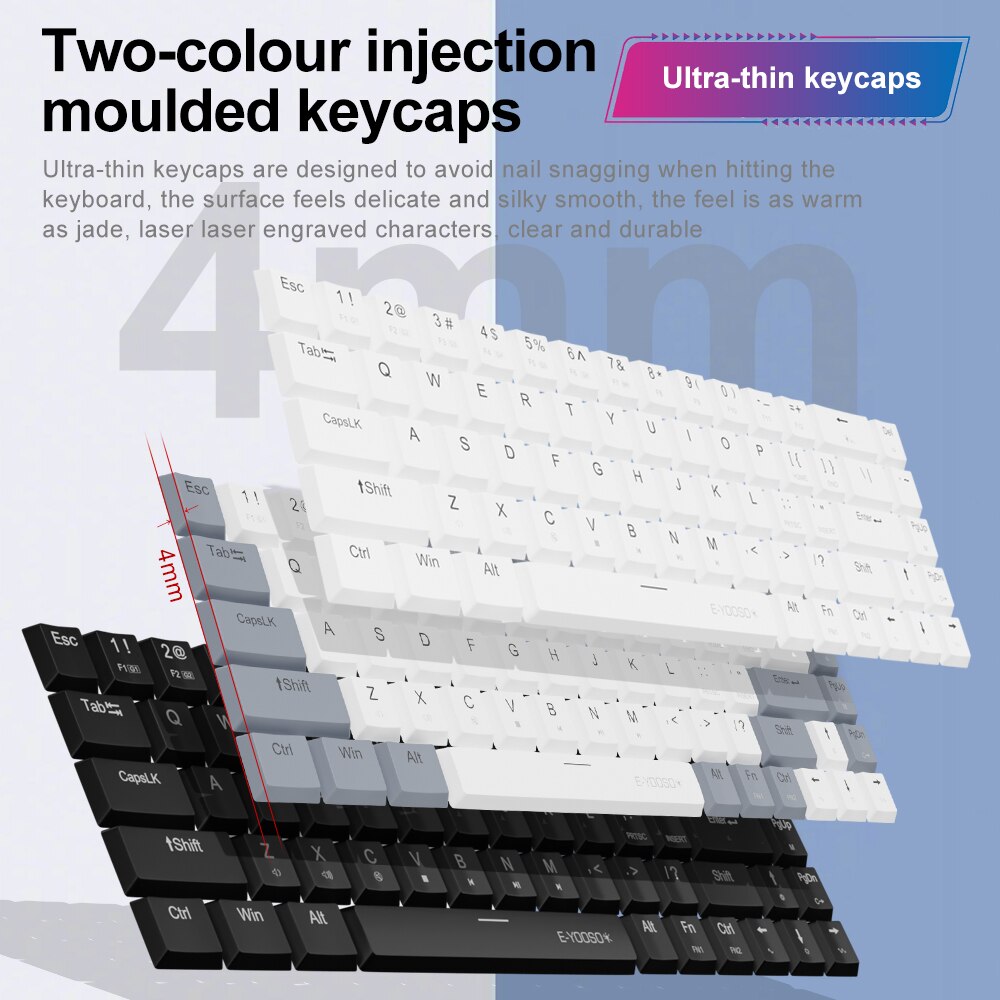 E-YOOSO RGB 미니 슬림 USB 유선 기계식 게 - Gaming Keyboard Mobile 리뷰 및 가격