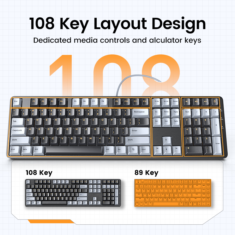 UGREEN 기계식 키보드 108 PBT 키캡, 유선  - Gaming Keyboard Corsair 리뷰 및 가격