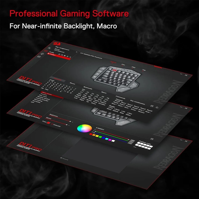 새로운 Redragon K585 PRO 무선 한손 기계 - Gaming Keyboard Half 리뷰 및 가격