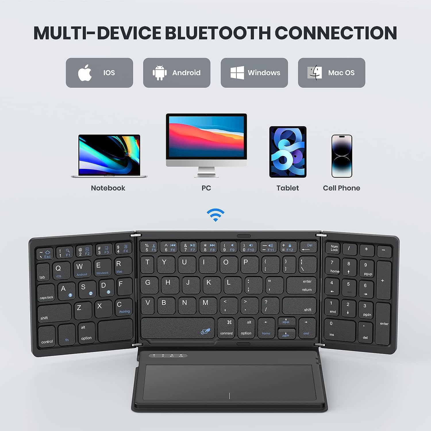 터치패드 접이식 블루투스 키보드가 포함된 미니 휴대용  - Gaming Keyboard Budget 리뷰 및 가격