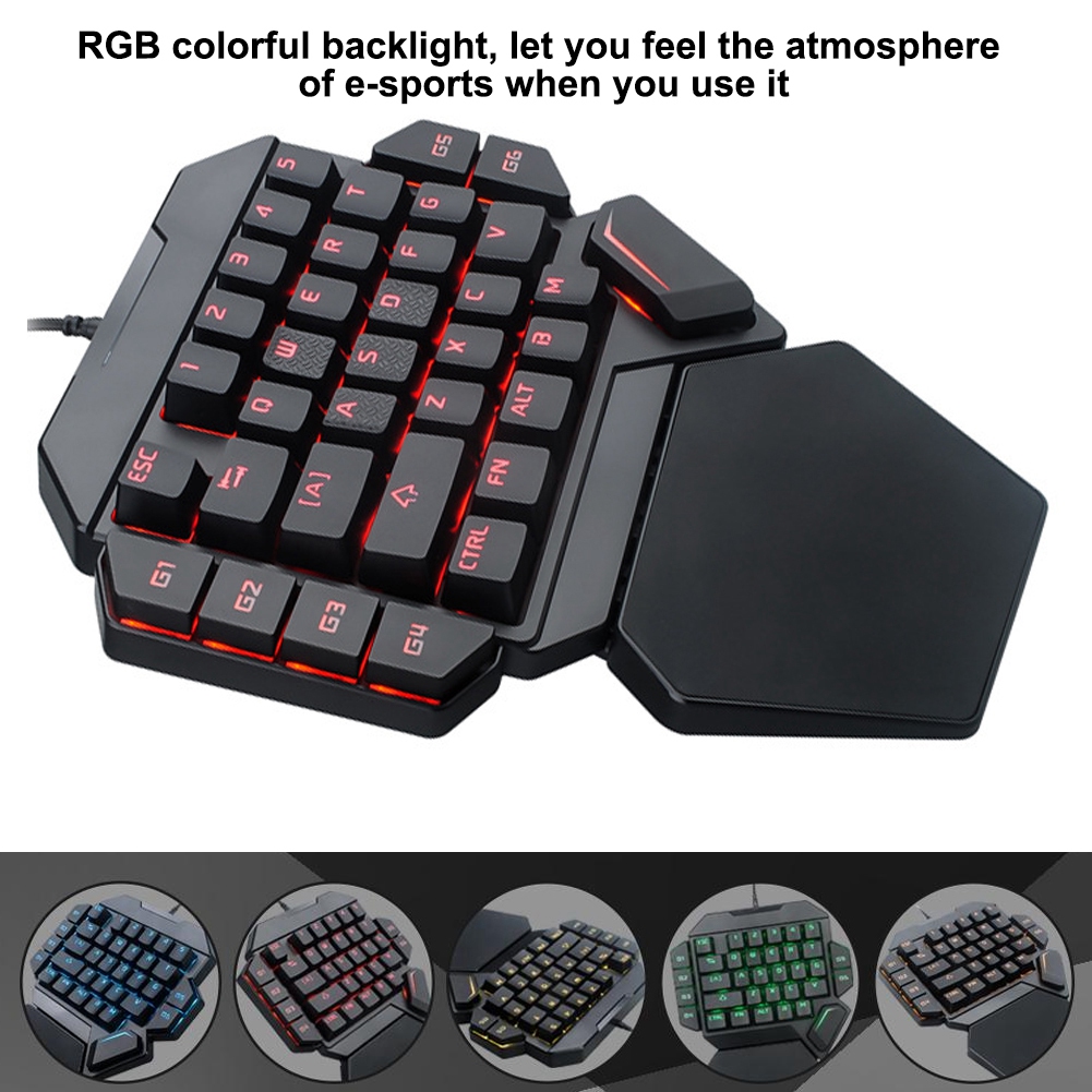 블랙라이트 키보드 한 손으로 키보드 매크로 정의 기능이 - Gaming Keyboard Half 리뷰 및 가격