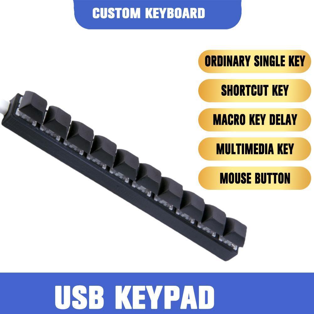 맞춤형 미니 USB 유선 10키 키보드 DIY 단축키  - Gaming Keyboard Budget 리뷰 및 가격