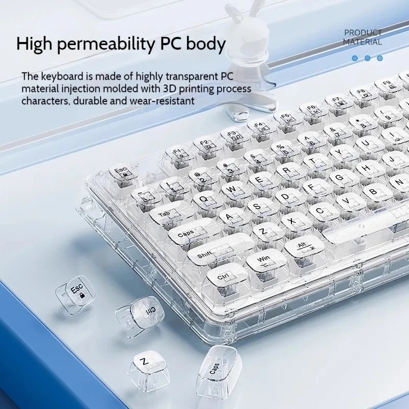 투명 아이스 크리스탈 무선 블루투스 키보드 마우스 콤보 - Keyboard Gaming Mac 리뷰 및 가격