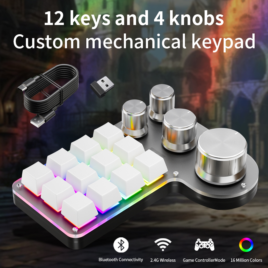 3가지 모드 12키 기계식 키보드 4개 노브 맞춤 프로 - Gaming Keyboard Half 리뷰 및 가격