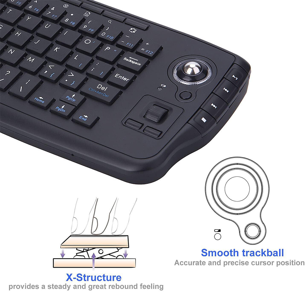 Jomaa 휴대용 USB 무선 트랙볼 키보드(트랙볼 및 - Gaming Keyboard Budget 리뷰 및 가격