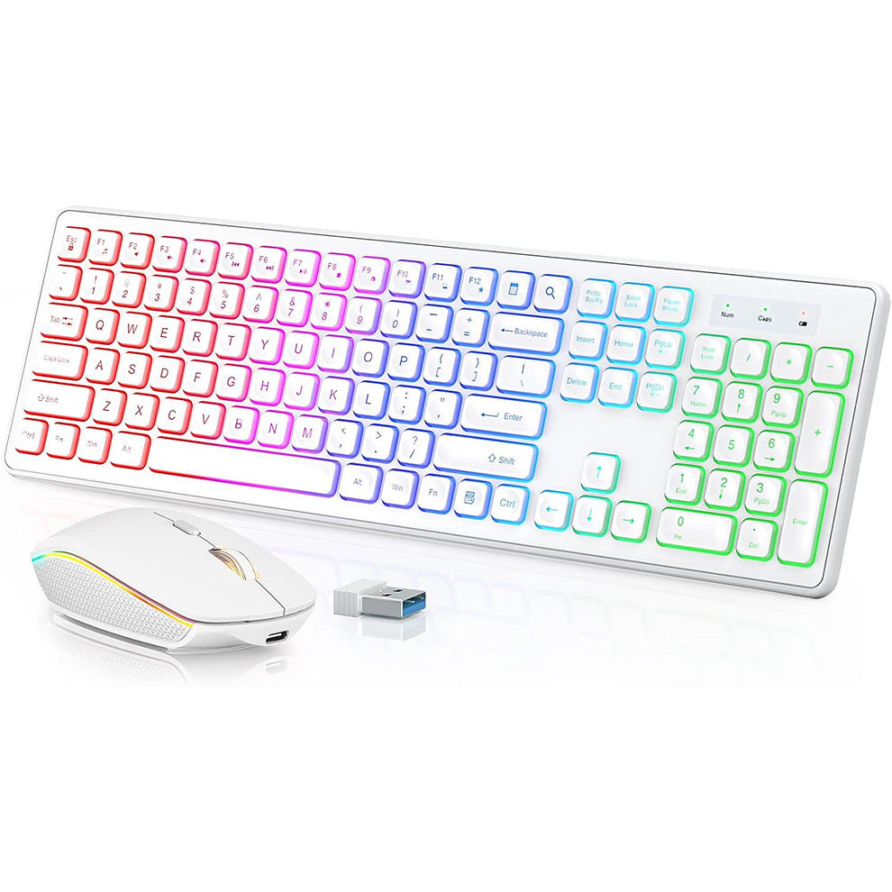 백라이트 무선 키보드 및 마우스, 조용한 라이트 업 키 - Gaming Keyboard And Mouse Combo 리뷰 및 가격
